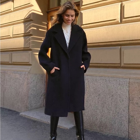 Aritzia Wilfred Rocco Wool Coat Dovetail Taupe - Picture 6 of 10